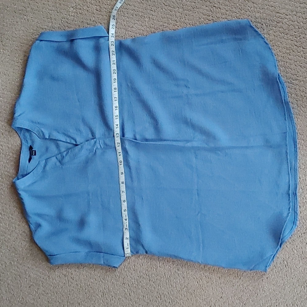 NWOT Rachel Roy Blue Women's Short Sleeve Top Blouse XL - Picture 6 of 7